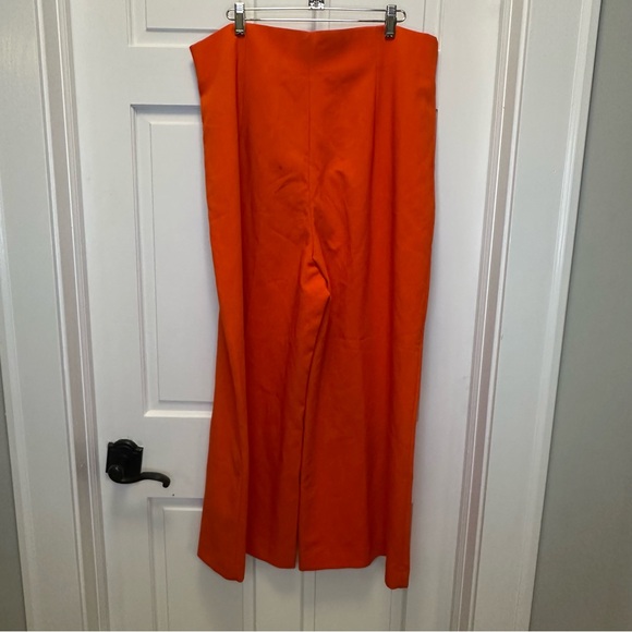 Zara Orange Wide Leg Pants (C) - Picture 2 of 10